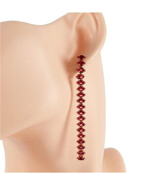 Fall In Line Earrings - Fuchsia