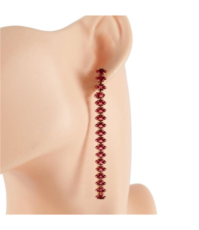 Fall In Line Earrings - Fuchsia