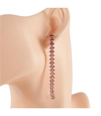 Fall In Line Earrings - Light Pink