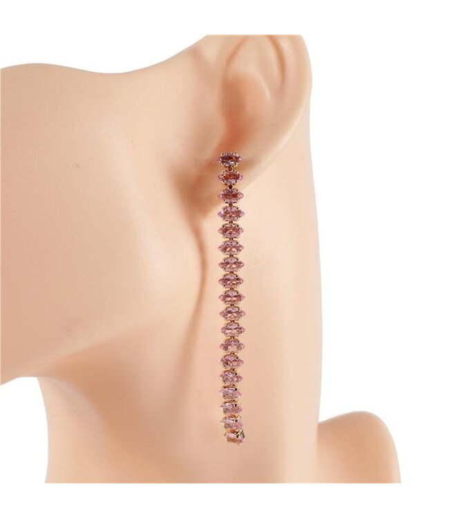Fall In Line Earrings - Light Pink