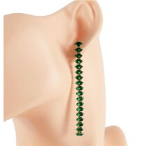 Fall In Line Earrings - Green