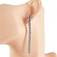 Fall In Line Earrings - Silver
