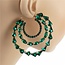 Spinning Wheels Earrings - Emerald