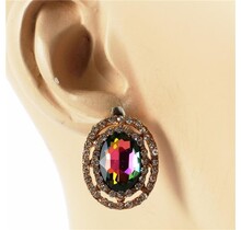 Fancy Girl Jewel Knobs - Green Iridescent