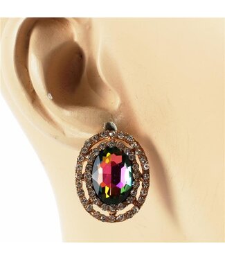Fancy Girl Jewel Knobs - Green Iridescent