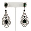 Not Too Late Earrings - Silver/Emerald