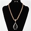Long Lost Teardrop Necklace Set - Gold