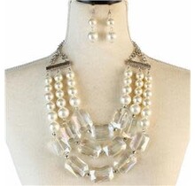 Having A Moment Pearl Necklace Set