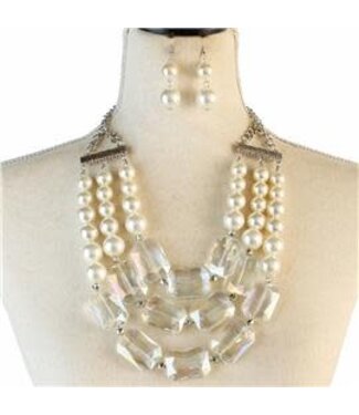 Having A Moment Pearl Necklace Set