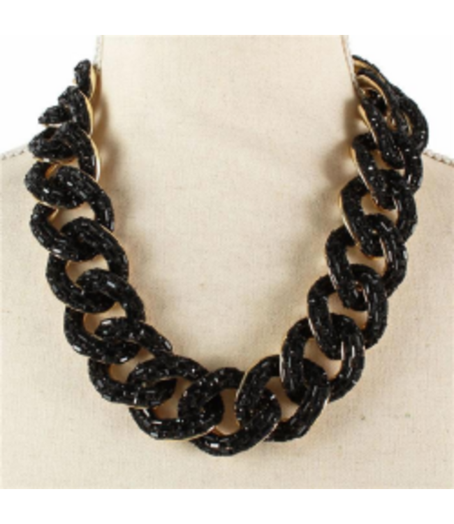 Shine The Night Necklace - Black