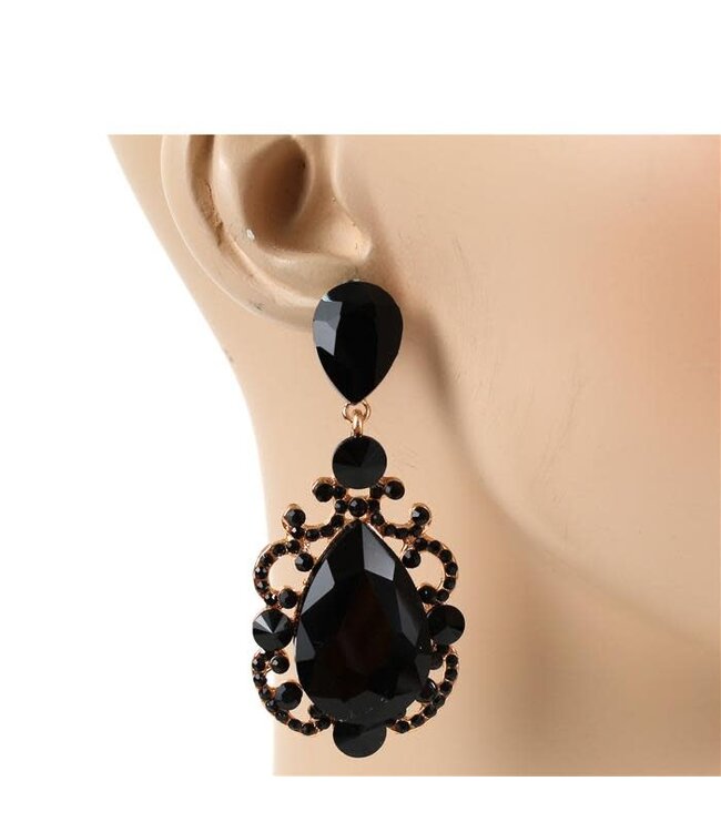 Gala Glam Earring - Black