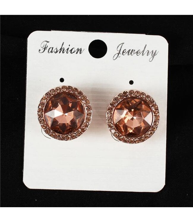 Bling Girly Earrings - Rose Gold
