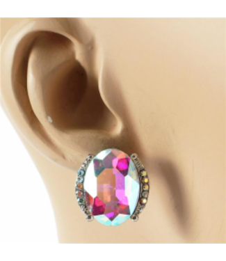 Enough Bling Studs - Silver Iridescent