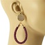 Drip Drop Crystal Earrings - Purple