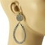 Drip Drop Crystal Earrings - Silver