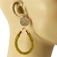 Drip Drop Crystal Earrings - Yellow