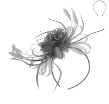 Take Care Fascinator - Grey