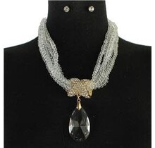Jewel Elegance Necklace Set - Clear