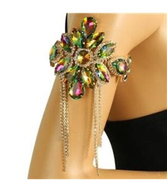 Keep Me In Motion Arm Cuff/Bracelet - Green Iridescent