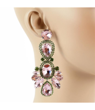 Passionate Soul Earrings - Pink/Green