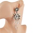 Crystal Flowers Earrings - Silver