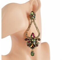 Drop Dead Diamonds Earrings - Green Iridescent