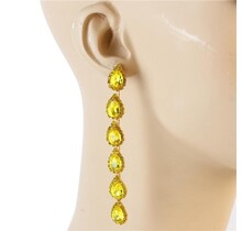First In Line Earrings - Yellow