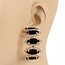 Deep Rooted Crystal Hoops - Black