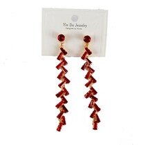 Hang On Jewel Earrings - Red