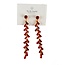 Hang On Jewel Earrings - Red