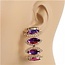 Deep Rooted Crystal Hoops - Purple Iridescent