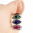 Deep Rooted Crystal Earrings - Silver Multi
