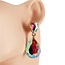 Dropping Jewel Earrings - Gold Iridescent