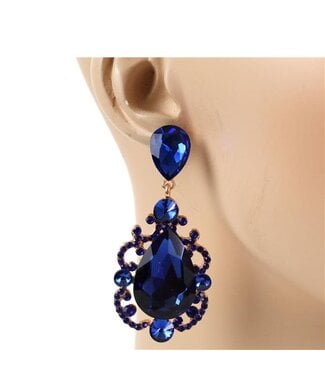 Gala Glam Earring - Royal Blue