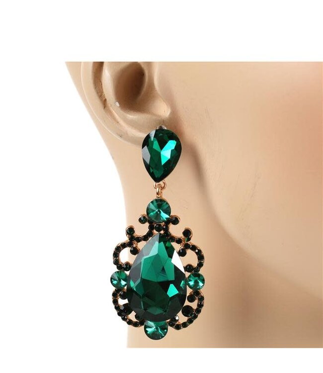 Gala Glam Earring - Green