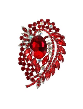Stepping Out Brooch - Red