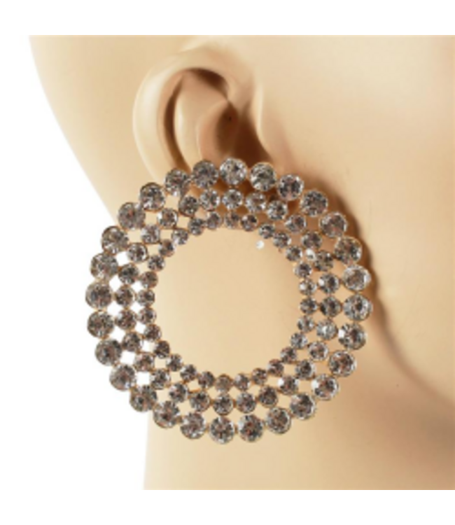 All Around Diamonds Earrings - Gold