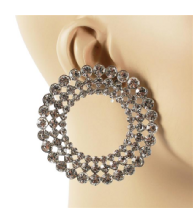All Around Diamonds Earrings - Silver