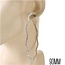 Follow Along Rhinestone Hoops - Silver