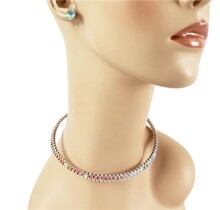Next Level Choker Set - Silver Iridescent