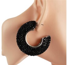 Glam It Up Hoops - Black