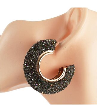 Glam It Up Hoops - Green Iridescent