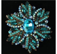 Burst of Beauty Brooch - Aqua