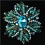 Burst of Beauty Brooch - Aqua
