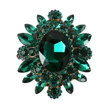 High Royalty Brooch - Emerald