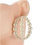 Spaced Out Pearl Hoops - Cream
