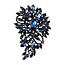 Enriched Jewel Brooch - Navy