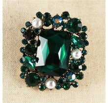 Out Tonight Brooch - Emerald