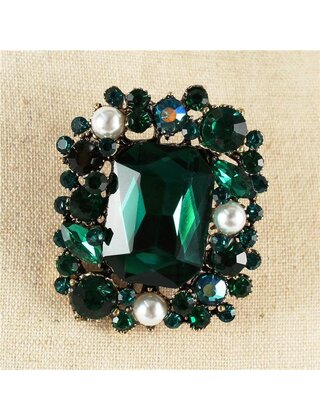 Out Tonight Brooch - Emerald