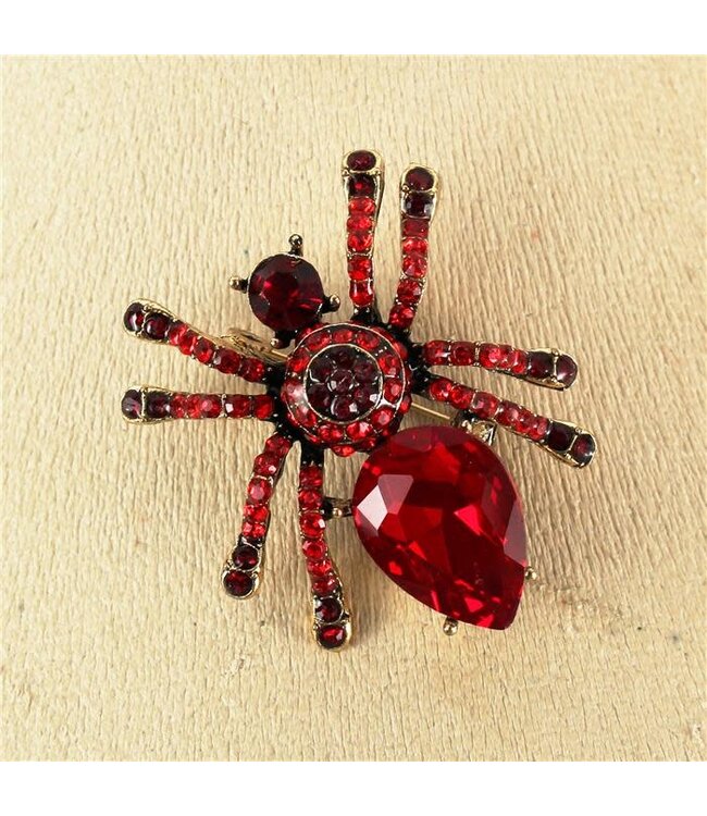 Creepy Crawlers Brooch - Red